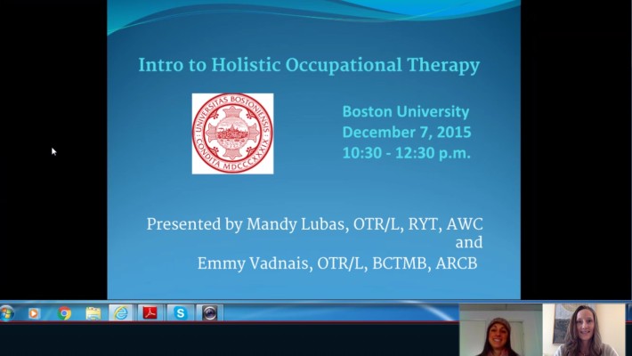 Boston University Presentation on Holistic OT on December 7!