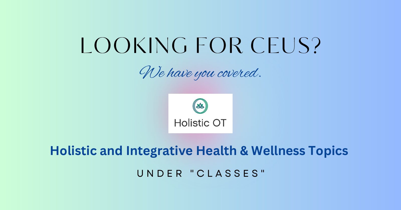 Looking for CEUs?